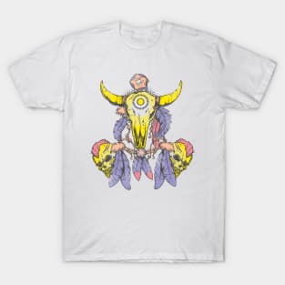 Zombie Skull with Boho Decor T-Shirt